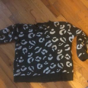 Olive animal print sweater